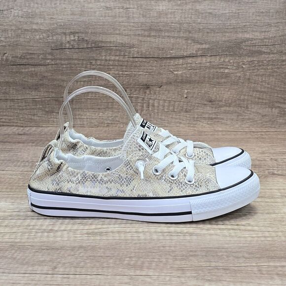 Converse All Star Shoreline Women's Size 8 Beige Brown Snake Pattern Sneakers - Picture 1 of 9